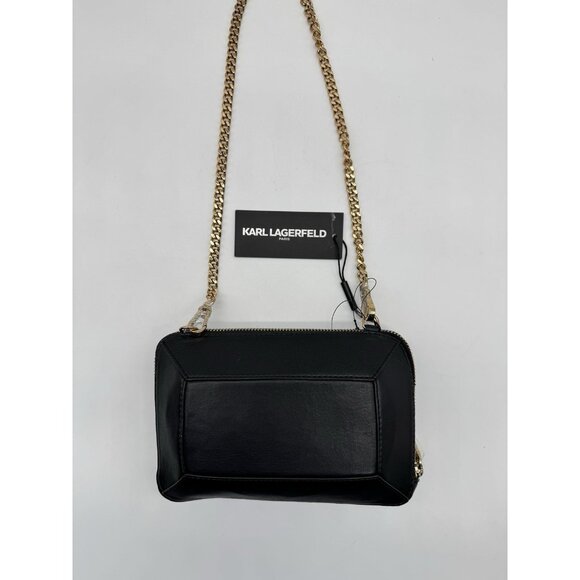 KARL LAGERFELD Paris Georgette small chain link shoulder bag - Black - Picture 5 of 6